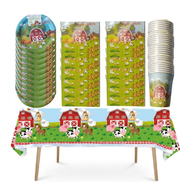 Cotillón Decorativo Cumpleaños Animales De La Granja 10 niños