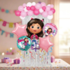 Set De Globos Decorativo Gaby Casa De Muñeca Cumpleaños