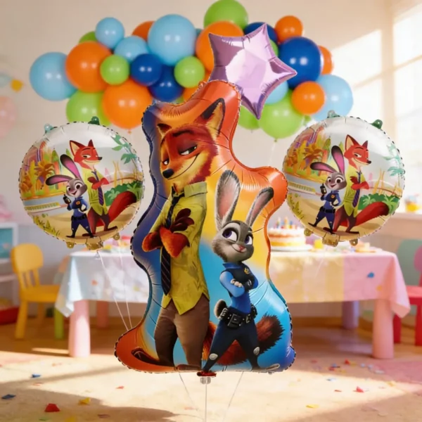 Set Globos Decorativo Zootopia Cumpleaños