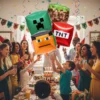 Pack 4 Globos Metalizado 4d Minecraft