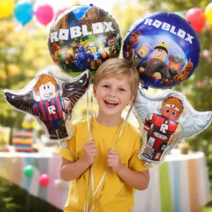 Pack Globos Metalizados Roblox Cumpleaños
