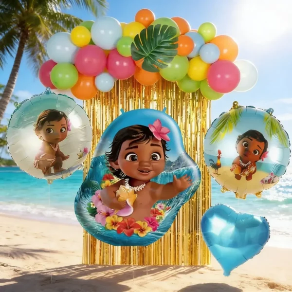 Set De Globos Decorativo Mohana Cumpleaños