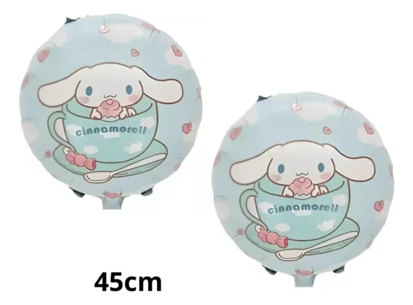 Pack 6 Globos Redondos Metalizado Sanrio Cumpleaños