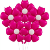 Pack de Globo metálico margarita mediano macaron fucsia