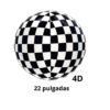 PACK DE GLOBOS CUADROS BLANCO Y NEGRO PARA DECORAR TU FIESTA