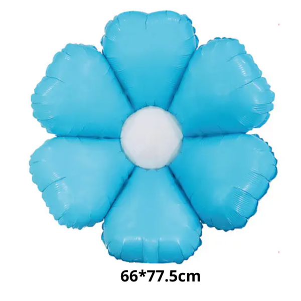 Pack de Globo metálico margarita color macarrón celeste
