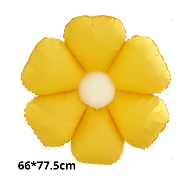 Pack de Globo metálico margarita amarillo mate