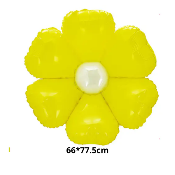 Pack de Globo metálico margarita color macarrón amarillo