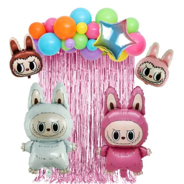 Set Decorativo Globo de Labubu Cumpleaños