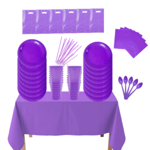 Pack Cotillón Morado x10 Cumpleaños
