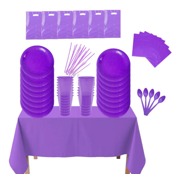 Pack Cotillón Morado x10 Cumpleaños