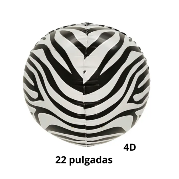 PACK DE GLOBOS  CEBRA 4D PARA DECORAR TU FIESTA