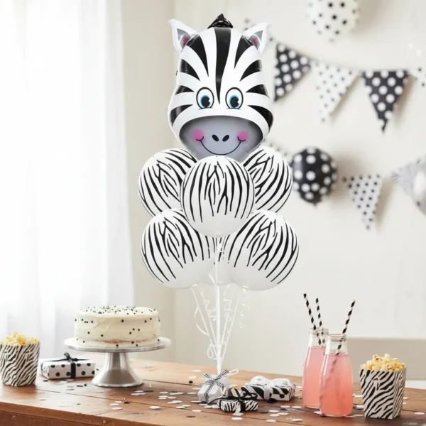 Set Globos Animales  Cebra Safari
