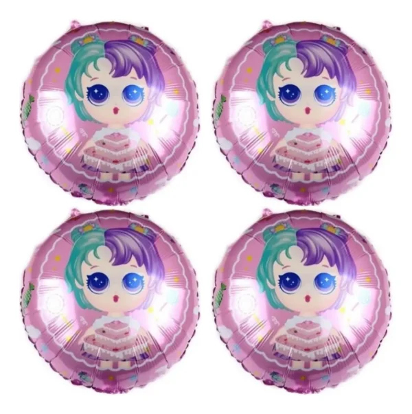 Pack  Globos Metalizado Redondo Lol Fiesta