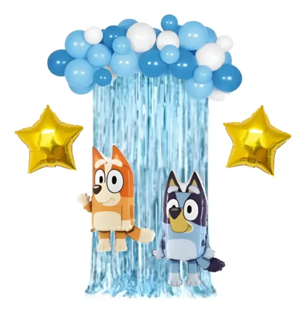 Set de Globos Decorativo   Bluey  y Bingo Cumpleaños