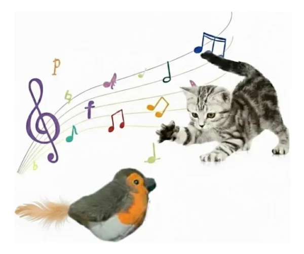 Juguete Interactivo Para Gatos Con Sonido De Pájaro Gorrión
