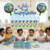 Set De Globo Feliz Cumple, Bolsitas De Bluey Y Bingo