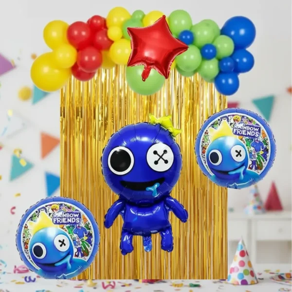 Set Decorativo Globos Rainbow Friends Cumpleaños