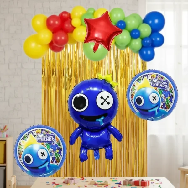 Set Decorativo Globos Rainbow Friends Cumpleaños
