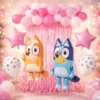 Set De Globos Decorativo Bluey  y Bingo Rosa Niña