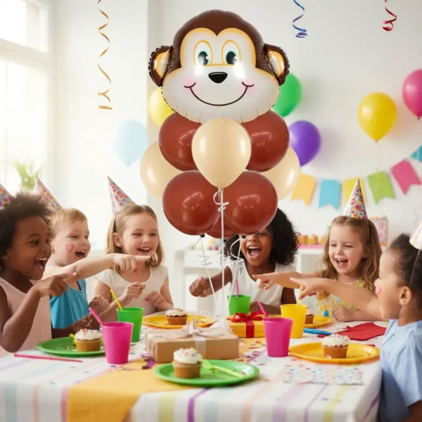 Set 11 Globos Animales Mono