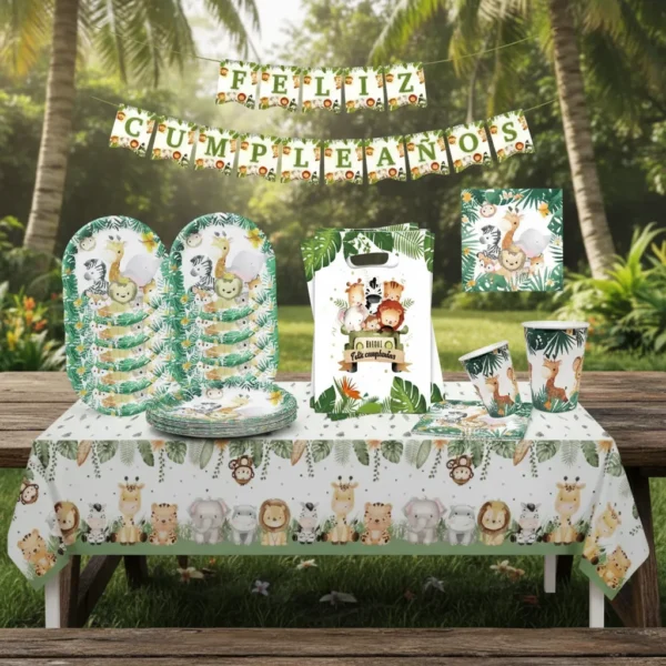 Kit Cotillón Decorativo Cumpleaños De Safari