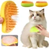 Cepillo De Vapor Eléctrico 3 En 1 Para Masaje, Peinado Mascotas