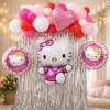 Set Decorativo Globos Hello Kitty Cumpleaños