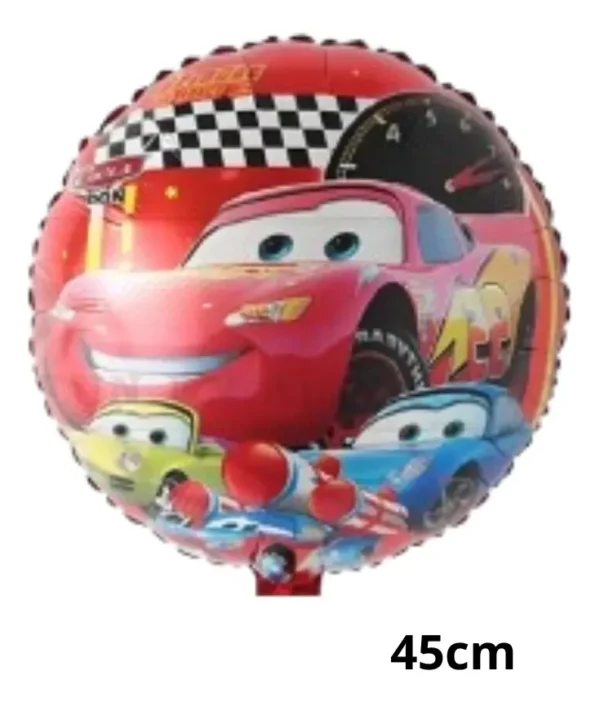 Set 6 Globos Aluminio De Cars Cumpleaños