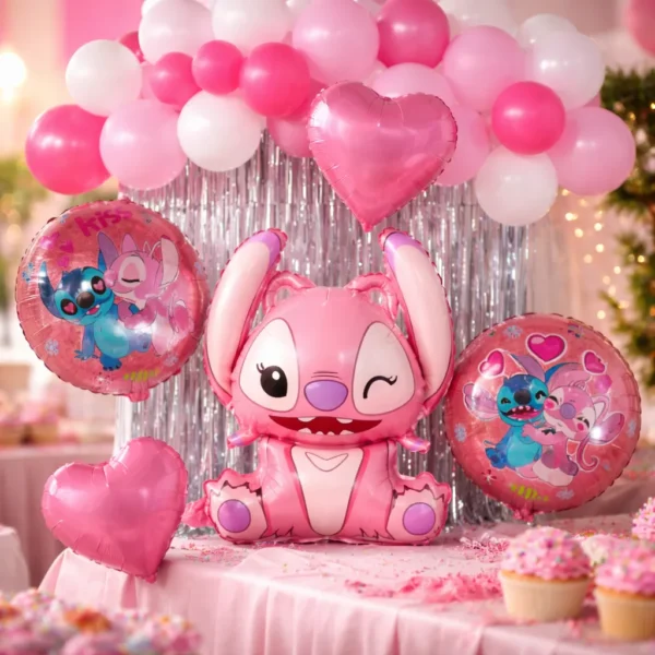 Set Decorativo Globos Lilo Angela Cumpleaños