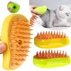 Cepillo De Vapor Eléctrico 3 En 1 Para Masaje, Peinado Mascotas
