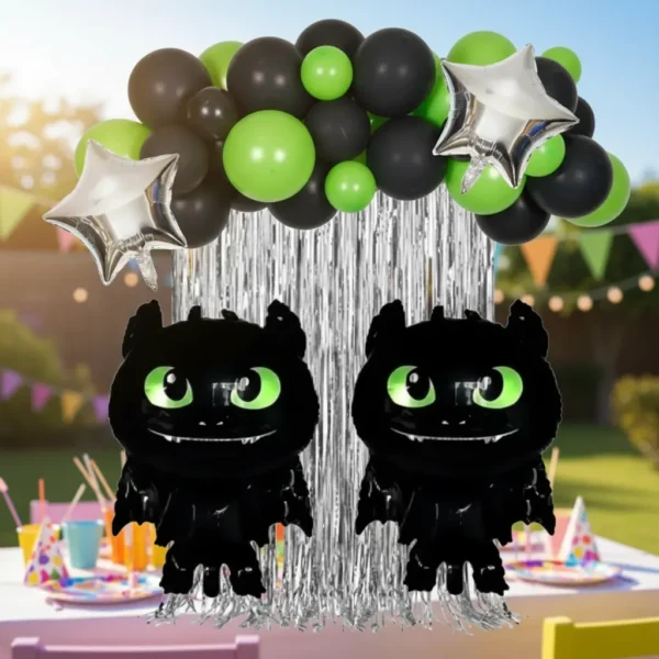 Set Decorativo Globos De Chimuelo Cumpleaños Verde