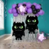 Set Decorativo Globos De Chimuelo Cumpleaños Morado