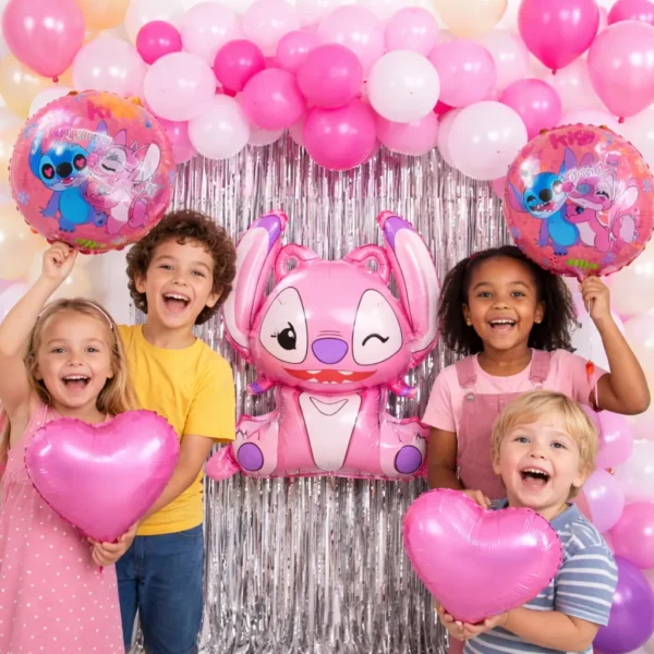 Set Decorativo Globos Lilo Angela Cumpleaños