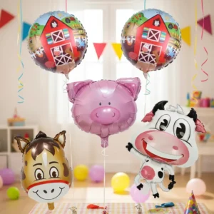Pack De Globos La Granja De Zenon Decorativo Cumpleaños