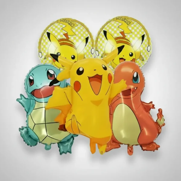 Pack De Globos Pokemon Decorativo Cumpleaños