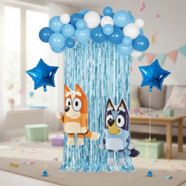 Set de Globos Decorativo   Bluey  y Bingo Cumpleaños