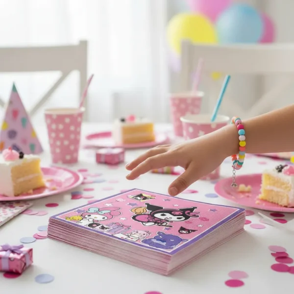 20 Servilletas Cotillon Cumpleaños Kuromi Infantil