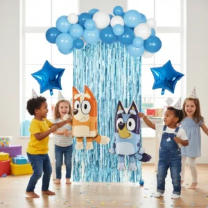Set de Globos Decorativo   Bluey  y Bingo Cumpleaños