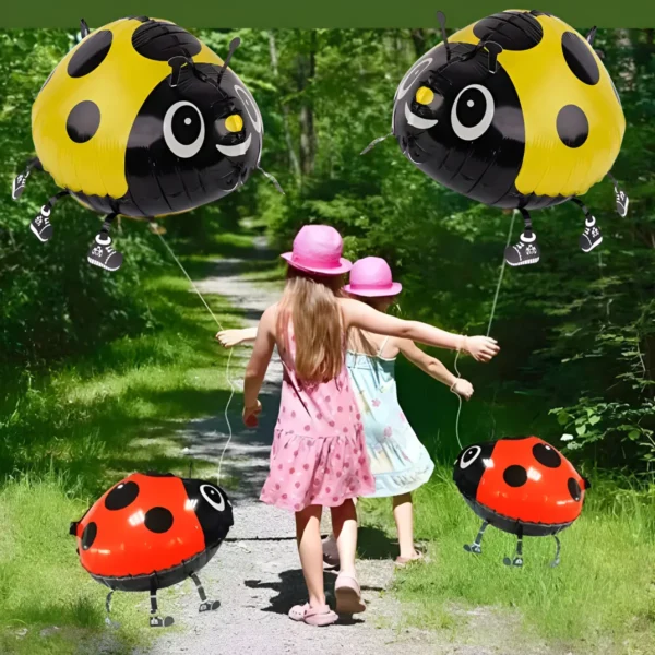 Pack De 4 Globos Abeja Y Marisquita Cumpleaños
