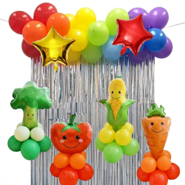 Set Globos Decorativo De Verduras Cumpleaños