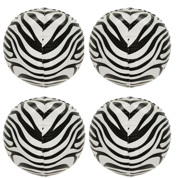 PACK DE GLOBOS  CEBRA 4D PARA DECORAR TU FIESTA