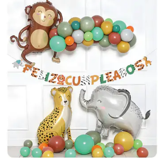 Set de globos látex de  Safari Fiesta