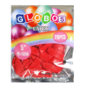 Paquete de Globos de látex rojo mate
