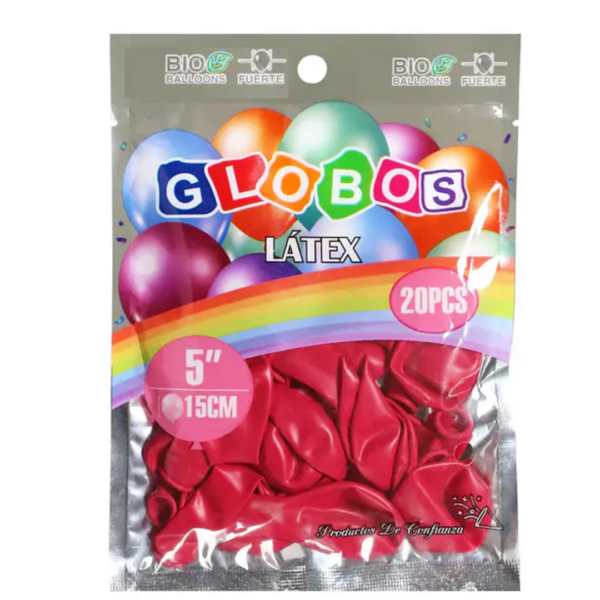 Paquete de Globos de látex granate mate