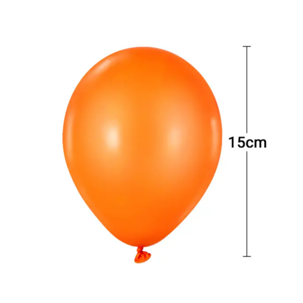 Paquete de Globos de látex naranja mate