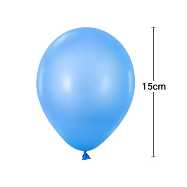 Paquete de Globos de látex celeste mate