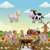Set Globos Metalizado Animales La Granja Cumpleaños