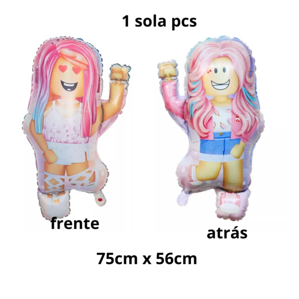 Set de Globos Decorativo Roblox Niña Cumpleaños