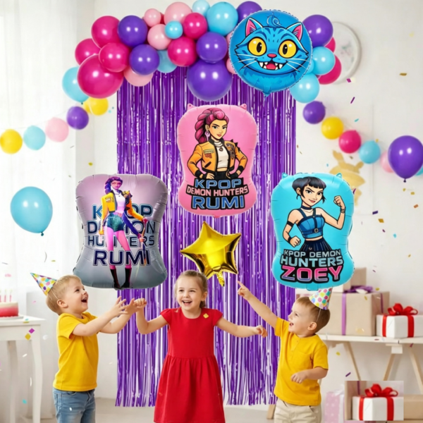Set Globos Decorativo Guerreras K Pop Cumpleaños